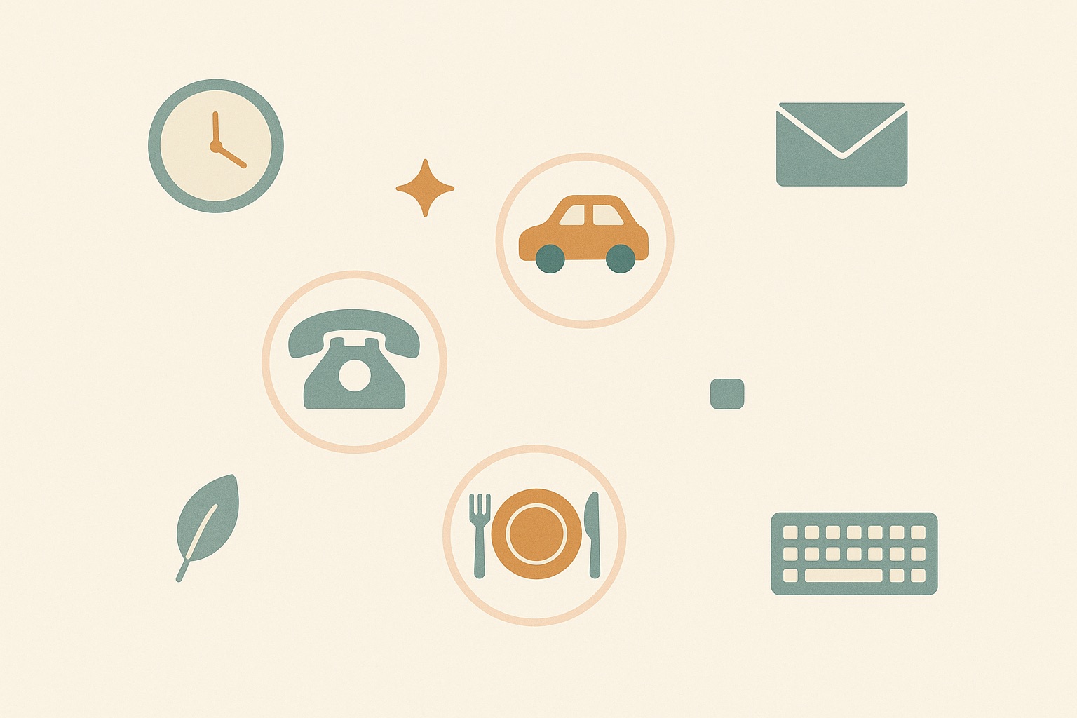 Illustration of scattered everyday objects with three softly circled, representing identifying personal anger triggers.